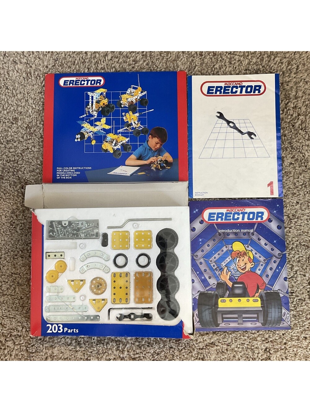 Vintage 1993 Meccano Erector Set #1 (030401) – in Box Classic Toy Incomplete